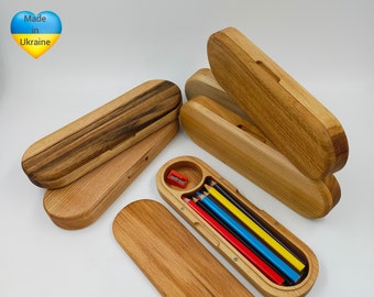 Pencil Case, Wooden Personalized Pen Case, Wooden Pencil Case, Wood Pen Box, Wood Pencil Organizer, Wooden Gift Box, Pencil Storage Box.