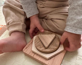 Baby's first puzzle/Wooden form/Wooden Shape/Learning toy/Wooden puzzle/Montessori educational toys/puzzle shapes/Puzzle Wooden/Toddler Toy