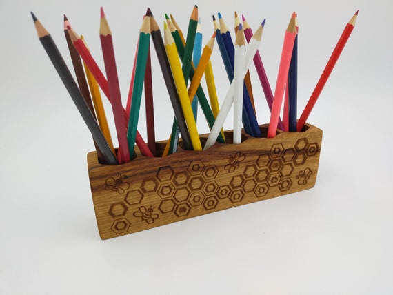 Boîte porte-crayons en bois/organisateur crayon/cadeau de Noël/porte-crayon  Montessori/développement de l'enfant/porte-crayon de couleur/boxe en bois -   France
