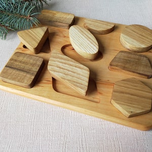 Personalized Shapes Puzzle/Wooden shapes/puzzle blocks sorter/Wood blocks/Educational Montessori Balance Blocks Toys /Wooden Toys  Toddlers