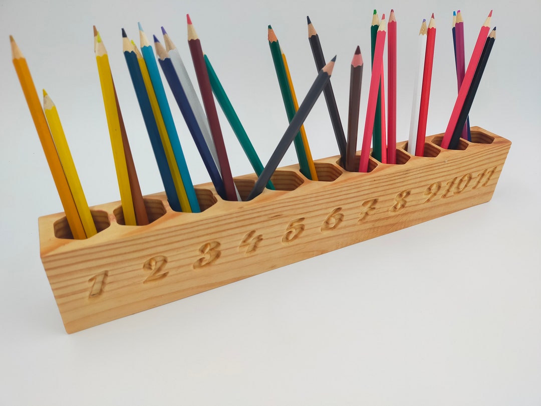 Wooden Pencils Holder Pencil/ Christmas Gift/ Montessori