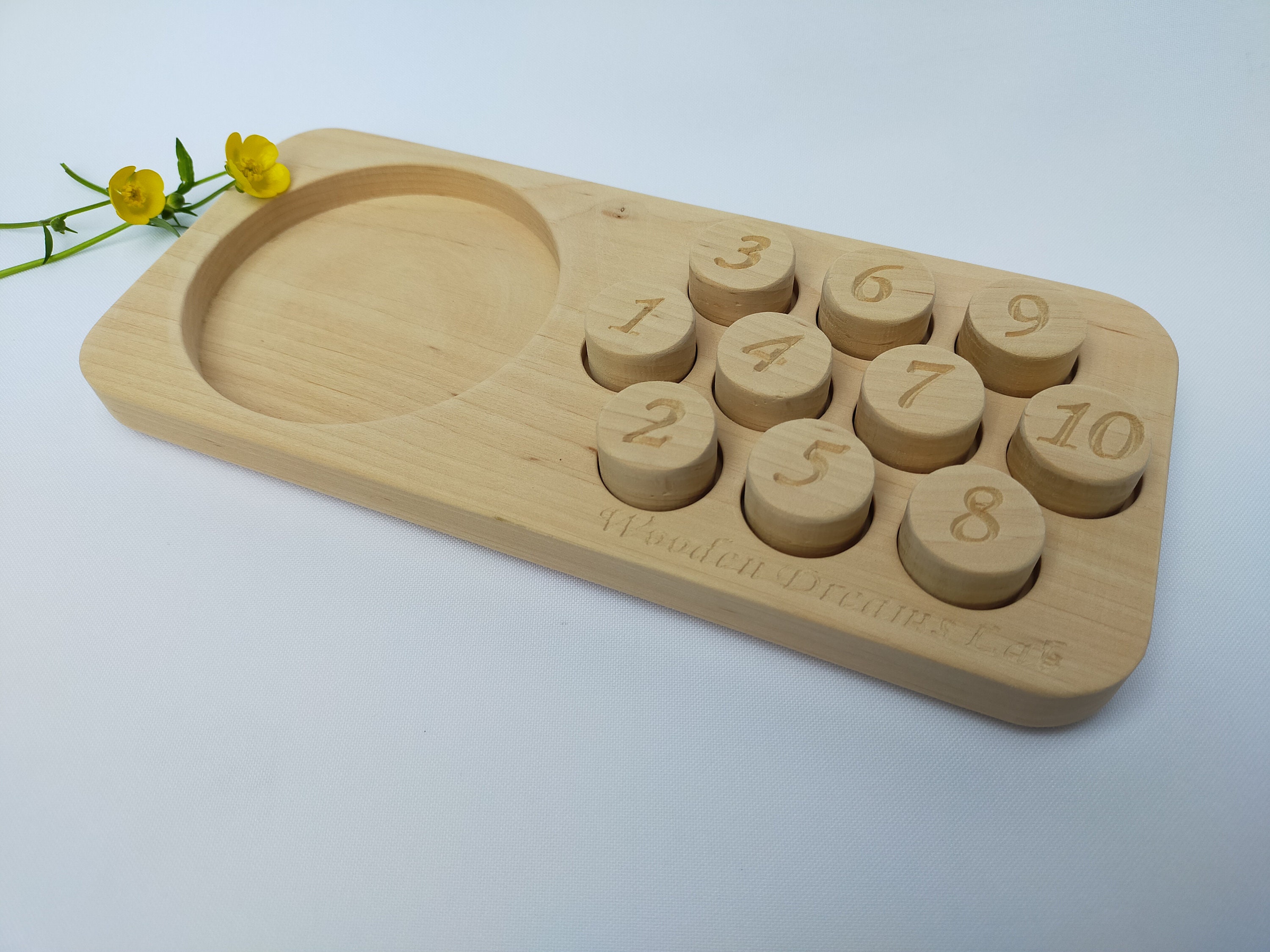 Ten frame WITH NUMBERS SET/Montessori math counting tray | Etsy
