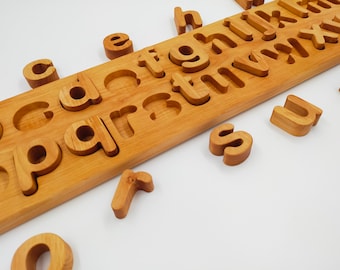 Letter ABC Puzzle/Christmas gift/Letter Board/Wooden Letters/Boho Wooden Alphabet Puzzle/Montessori/Learning Alphabet Puzzle/Wooden alphabet