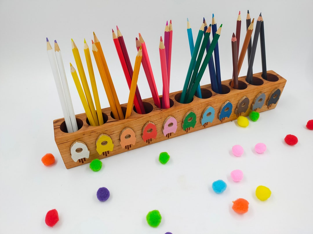 Wooden Pencils Holder Pencil/christmas Gift/montessori Pencil Holder/child