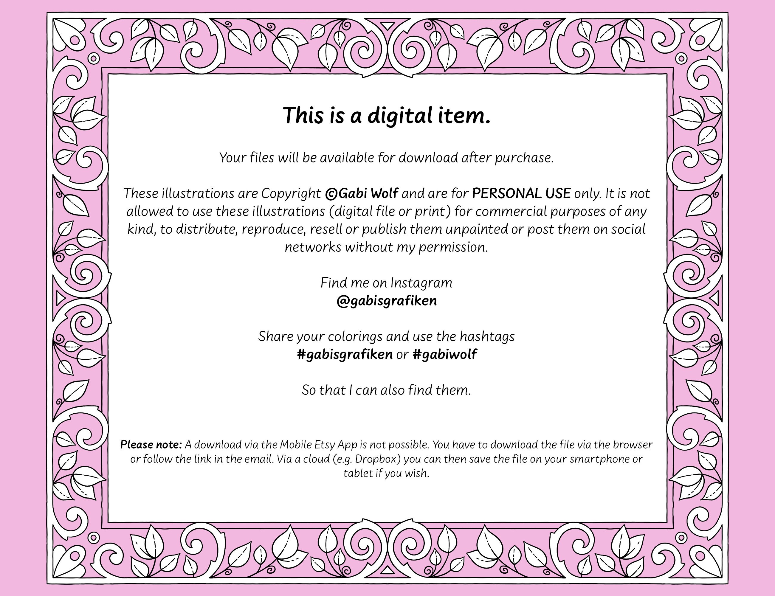 Coloring Pages Kawaii Printable Hand Drawn Digital Download - Etsy