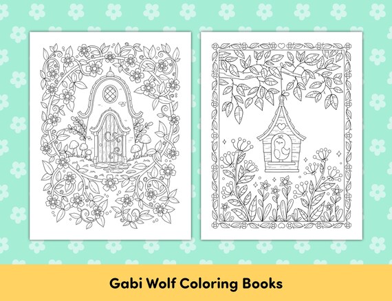 Wonder Worlds 1: Enchanting Coloring Pages | Set of 6 images | PDF file for instant download