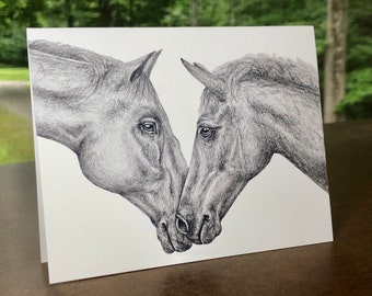Horses // Greeting Card // Blank Card
