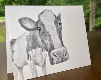 Cow // Greeting Card // Blank Card // Vermont