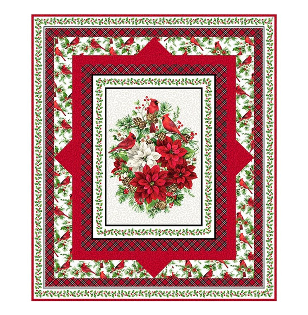 Cardinal Christmas Quilt Kit Etsy