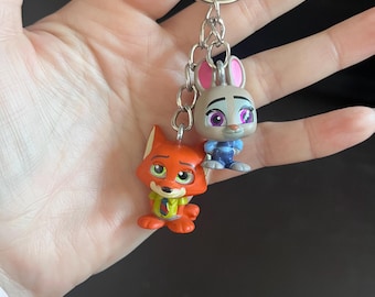 Judy Hopps and Nick Wilde keychain