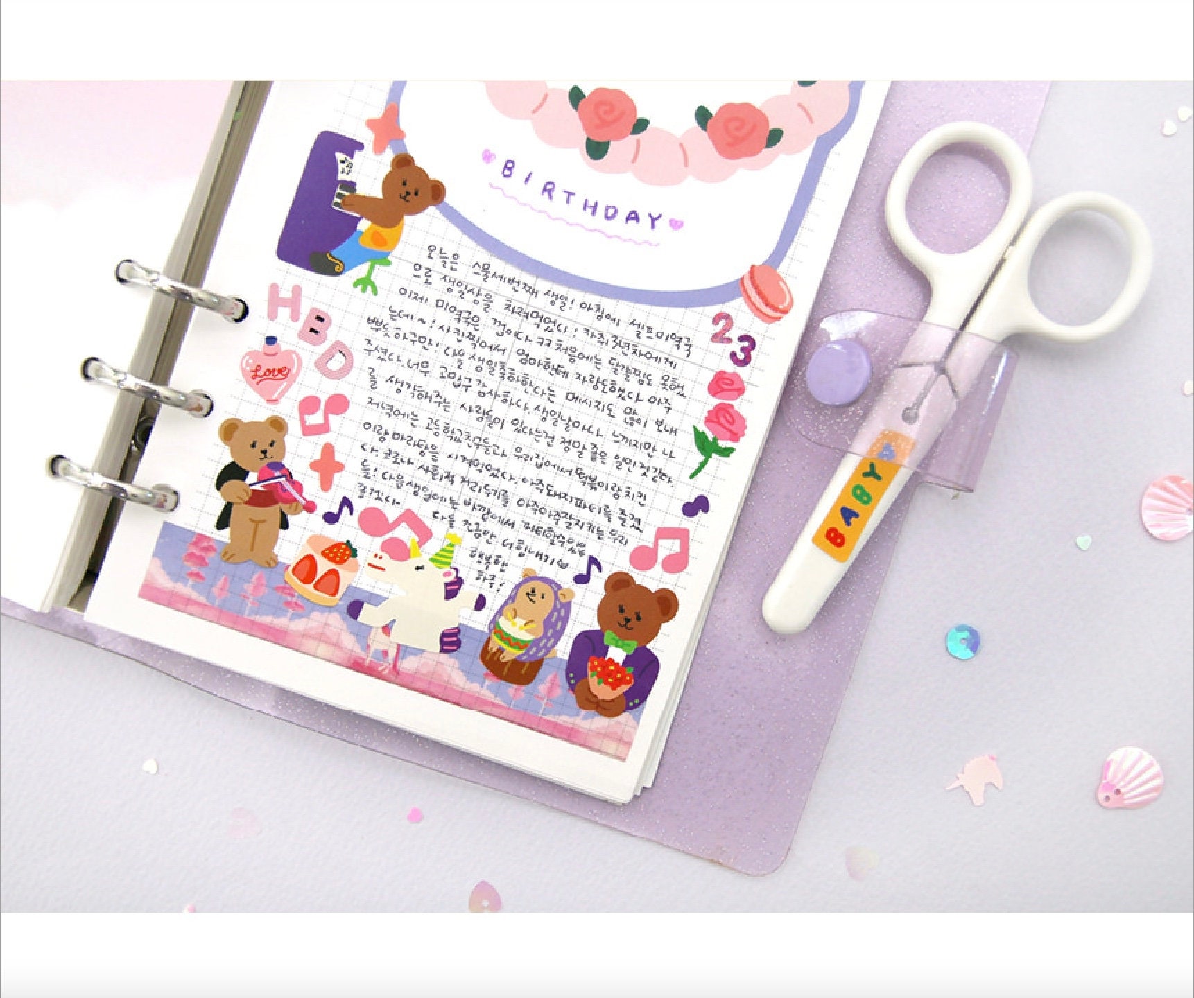Cute Essential Kawaii Aesthetic Stationery Sticker Pack 9 Sheets (160+  Stickers) - for Planners, journals, scrapbooks, Gifts, Kpop photocards