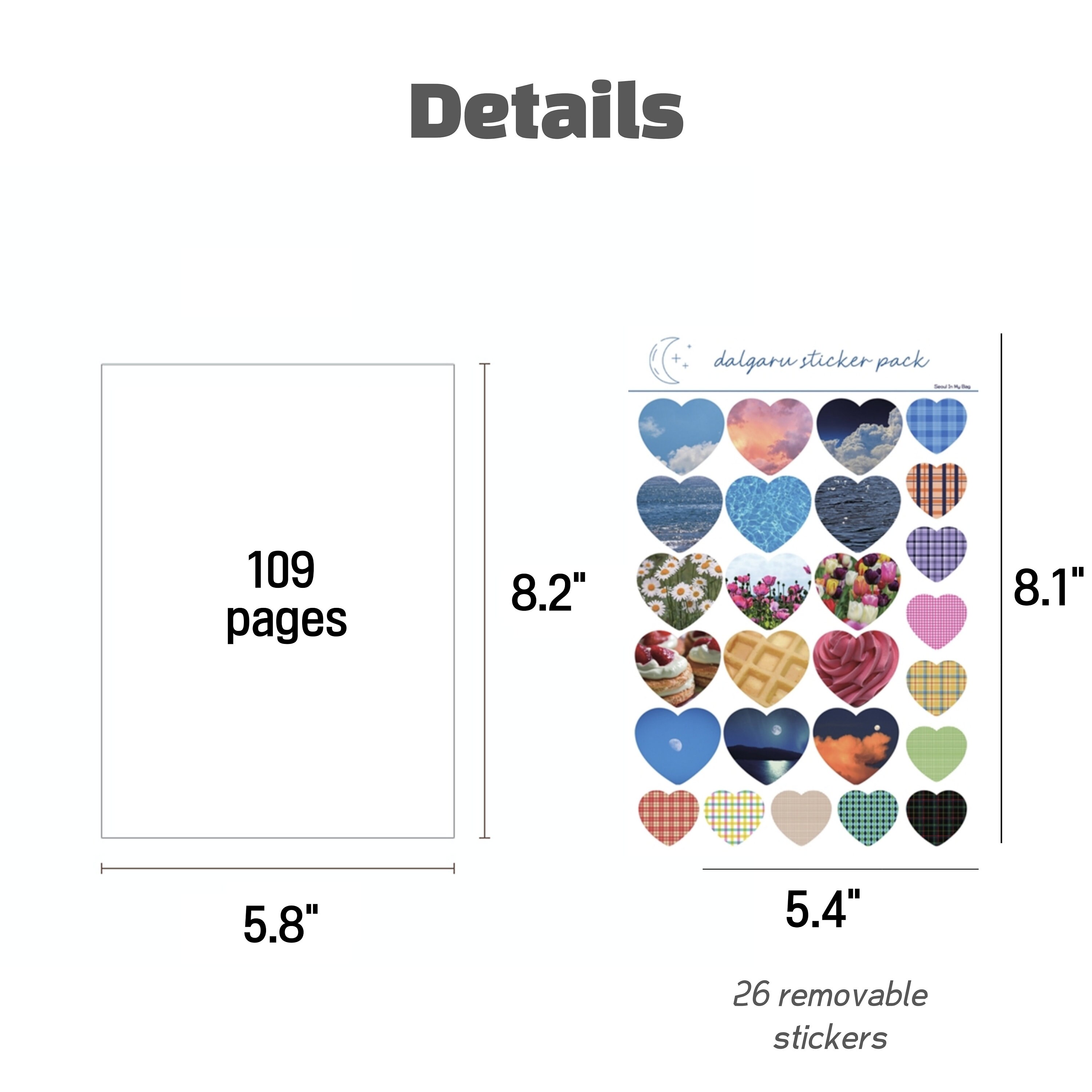 Aazon.co : Cute Aesthetic Korean Daily Study Planner Sticker Sheet