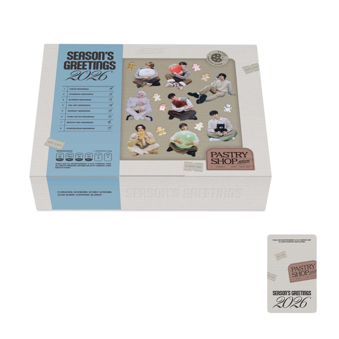 ATEEZ 2021 SEASON'S GREETINGS(バラ売り可) ATEEZ Seasons Greetings 2026 Pastry Shop + Pre-order Aladin