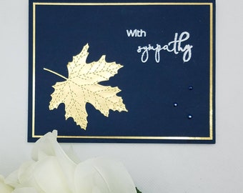 Handmade sympathy cards - foil leaf