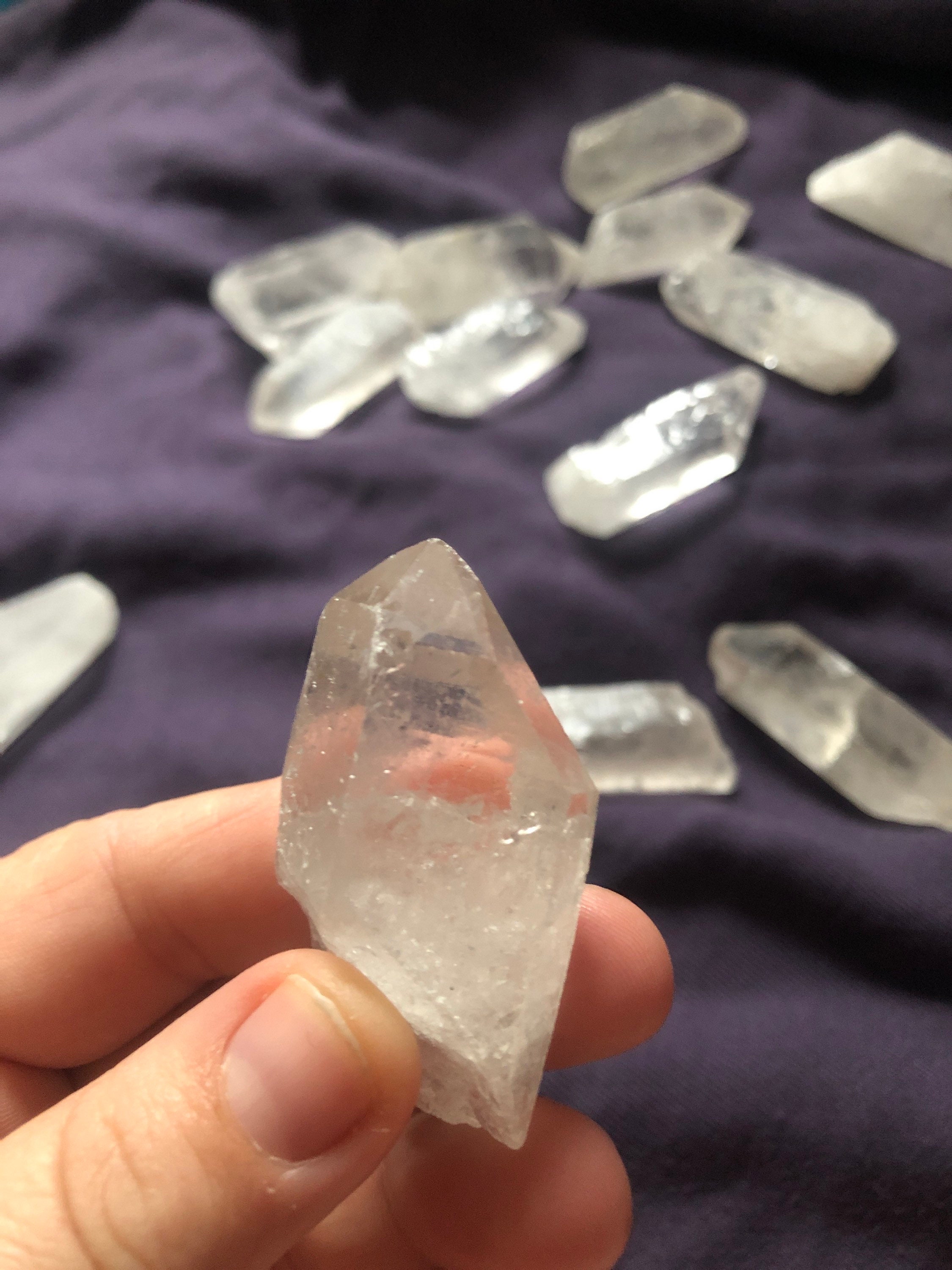 Crystal Quartz Points Large and Medium Clear Quartz Crystals Natural