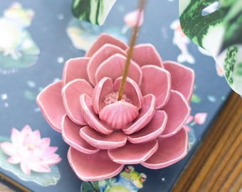 Lotus Flower Incense Holder for Incense Sticks | Astrology Incense Holder | Pink Incense Holder | Constellation