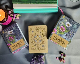 The Herbal Astrology Oracle Cards | 100% Authentic 55-card deck and guidebook | Perfect for Collectors | Includes free gift!