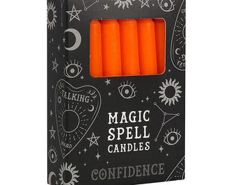 12 Orange Confidence / Creativity Ritual Candles | Spell Candles |
