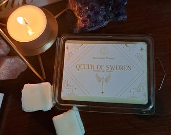 Strong Scented Tarot Wax Melts - Empress, Queen on Wands, Queen of Cups, Queen of Pentacles, Priestess, Queen of Swords | Xmas | Birthdays