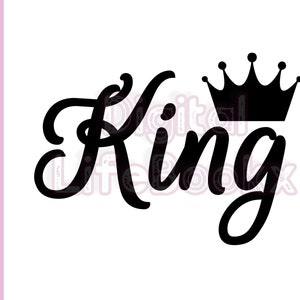 Crowned King, Queen, Prince, Princess SVG PNG Bundle, Christmas Svg