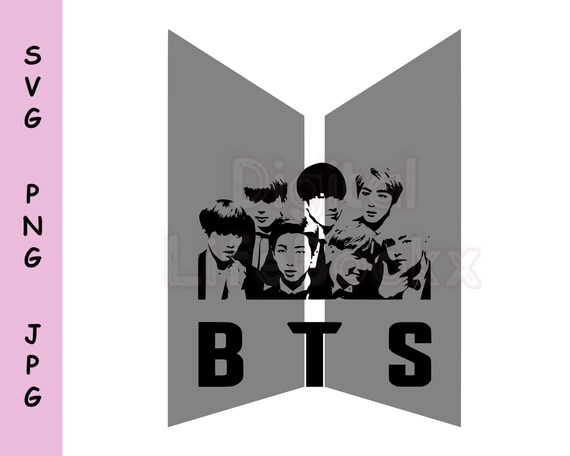 Bts 5 Svg K Pop Svg Bts Members In The Logo Kpop Star Svg Etsy