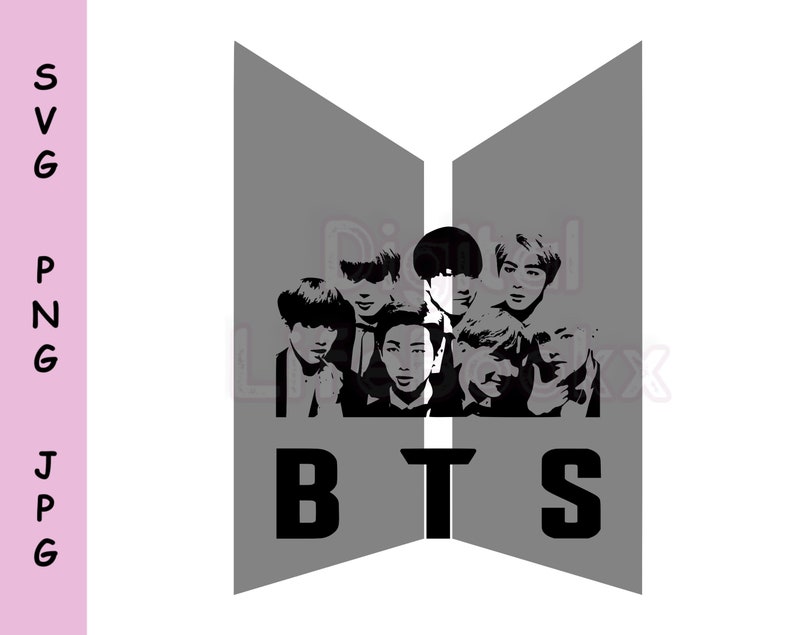 BTS 5 svg / K-pop svg/BTS members in the logo/Kpop star / svg | Etsy