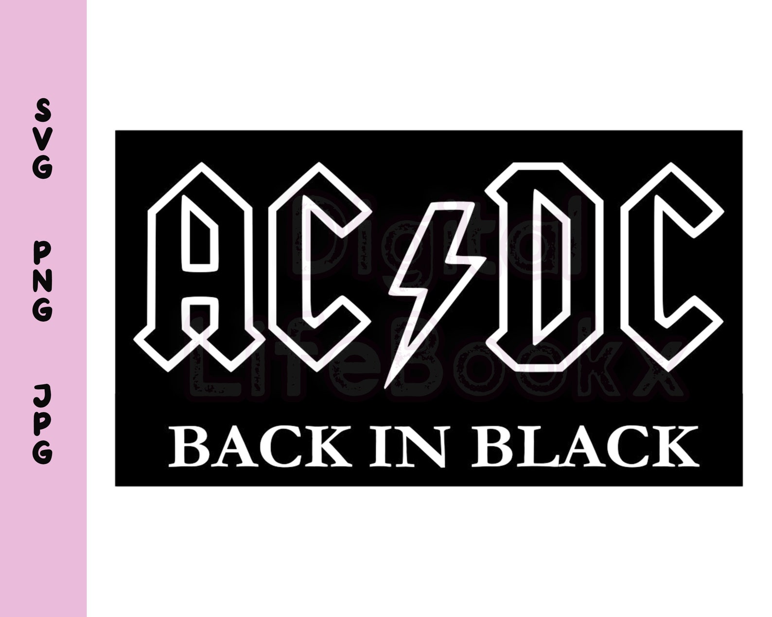AC DC band logo Digital Download-svg png jpg Digital Print | Etsy