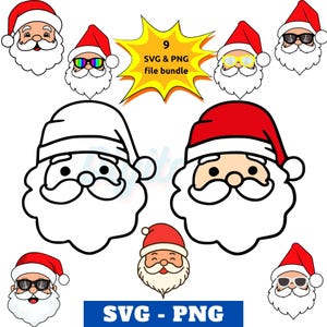 Santa Claus svg, png / Merry Christmas / svg files for Cricut and Silhouette / Digital Download / svg, png