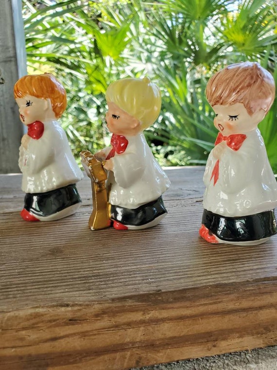 Lefton Choir Boys, Singing Christmas Songs, Japan Figurines