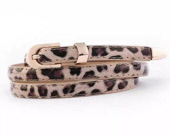 leopard print belts uk