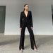 Autumn Long Sleeve Split Office Lady Elegant Casual Overall Women Jumpsuit - Long Sleeves Catsuit - Long Sleeve Jumpsuit - V Neck -Skinny 