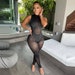 Trendy Zebra Mesh Jumpsuit - Sexy Mesh Fabric Jumpsuit - Sleeveless Jumpsuit - Black Romper - Long-Lasting Useable Bodysuit - Playsuits 