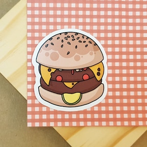 Dogble cheeseburger sticker Dog Diner image 1