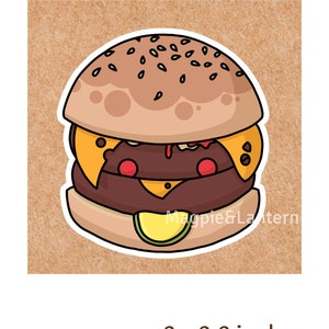 Dogble cheeseburger sticker Dog Diner image 2