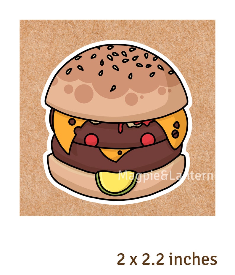 Dogble cheeseburger sticker Dog Diner image 2