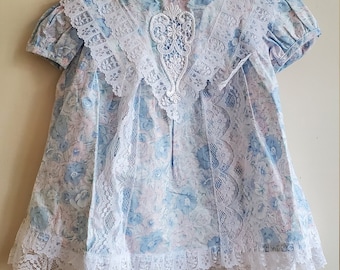 Vintage 1980's Girl's 18 Month Dress Set - 80s Rare Vintage Gunne Sax Girls Dress Bloomers Set Jessica McClintock