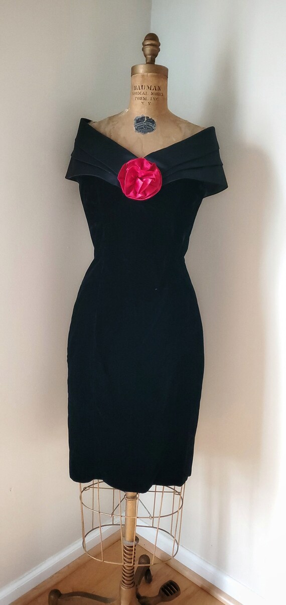 Vintage 1980's Dress - 80's Gunne Sax Dress Black