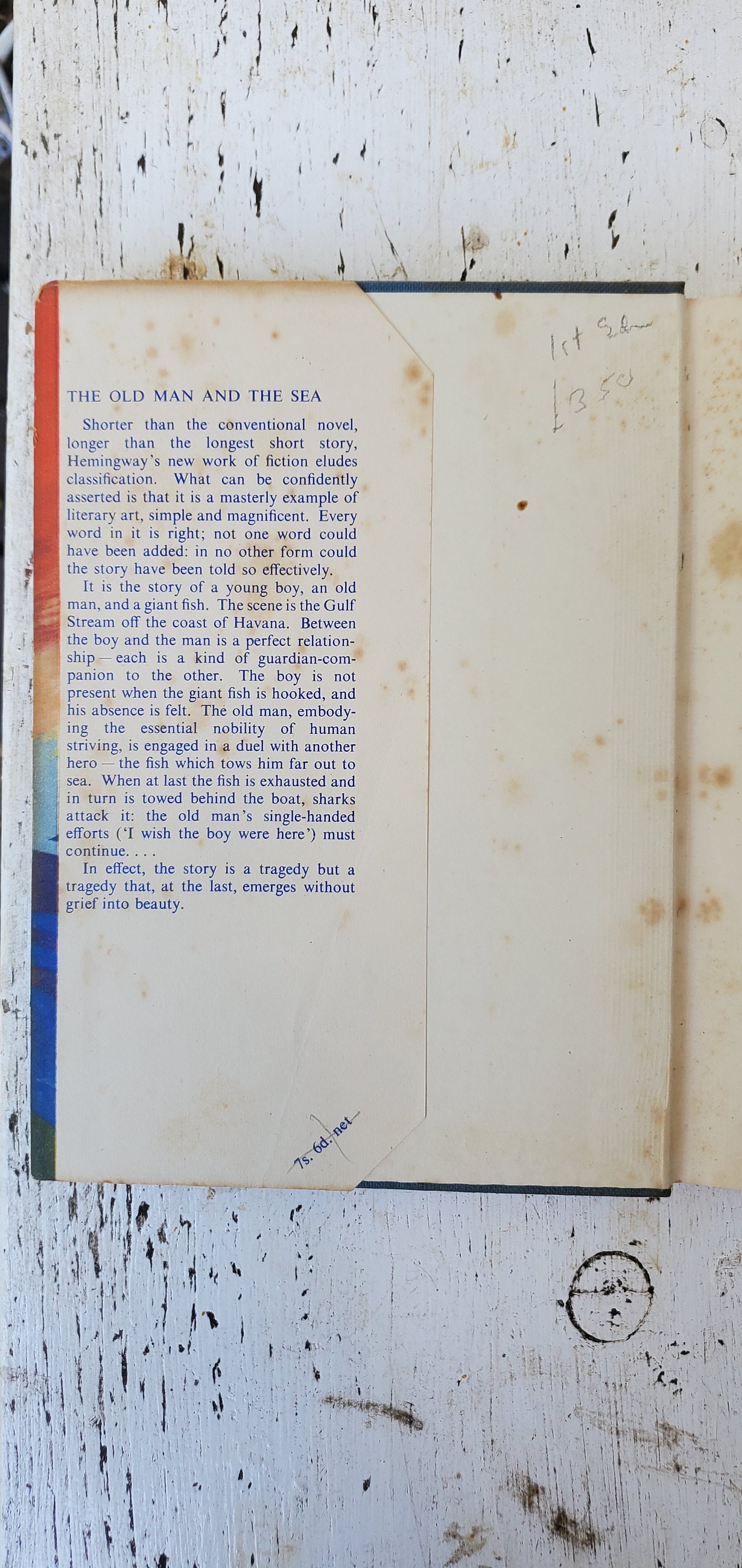 The Old Man and the Sea by Ernest Hemingway 1952 First Edition UK 1st ...