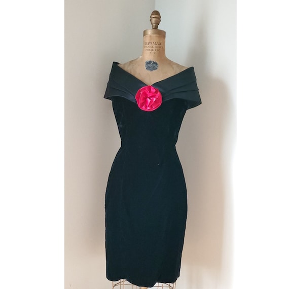 Vintage 1980's Dress - 80's Gunne Sax Dress Black