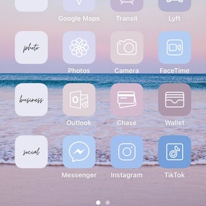 Beach Pastel Aesthetic Iphone Ios14 App Icons 28 App Pack Etsy