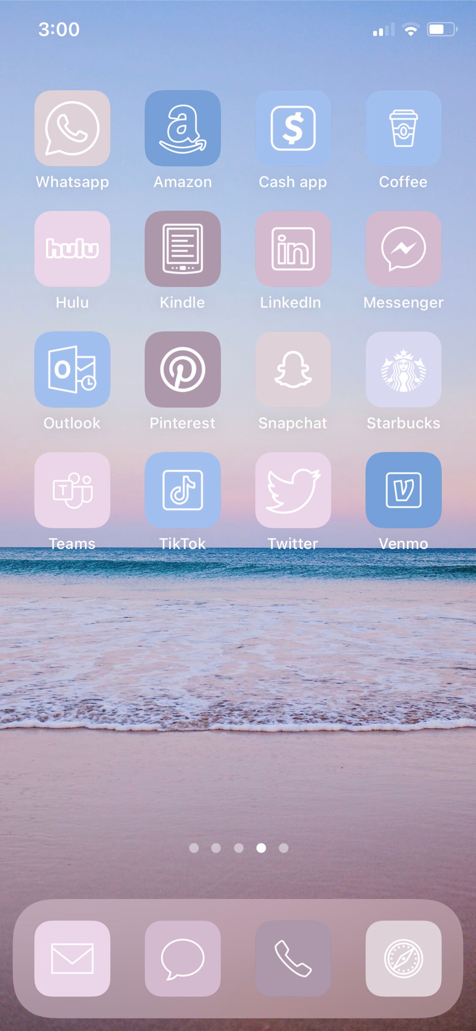 175 Beach Pastel Aesthetic iPhone iOS14 App Icons 175 App Etsy