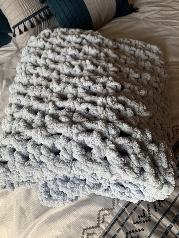 Chunky Crochet Throw Blanket Etsy