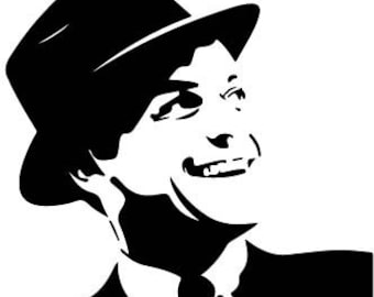 Frank Sinatra stencil laser cut from mylar