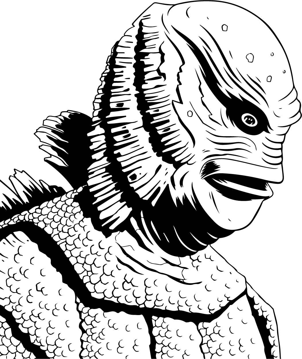 Creature from the Black Lagoon Clipart Movie Monster Clipart | Etsy