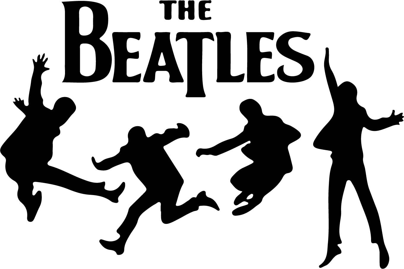 Faces Of The Beatles Silhouette