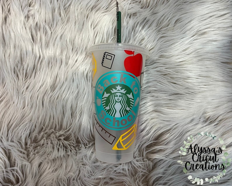 Back to School Reusable Starbucks Cold Cup image 0