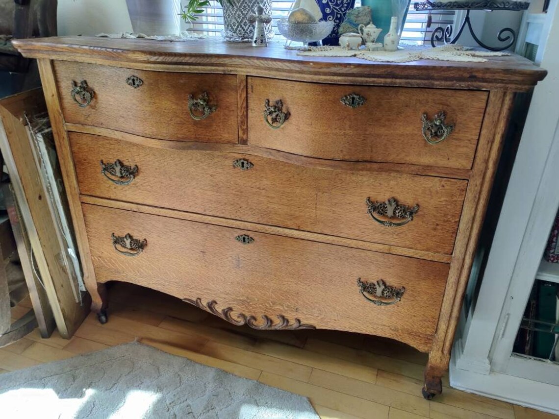 Ornate Antique Dresser Etsy