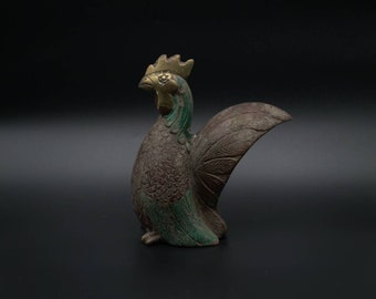 Bronze Sculpture Rooster, Gifts, Animal, Sclupture Bird