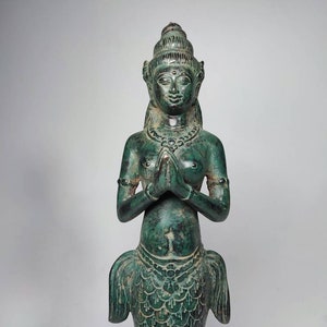 Young Mermaid  bronze with javanese style 9&quot;