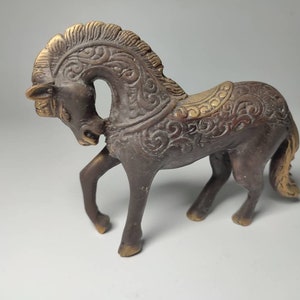 Paard, bronzen paardsculptuur, antiek paardenstandbeeld, dierenfiguur, dierenliefhebber, woondecoratie, verzamelcadeau, zeldzaam item